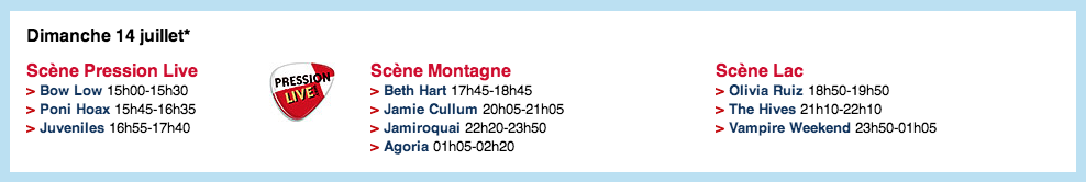 Musilac dimanche