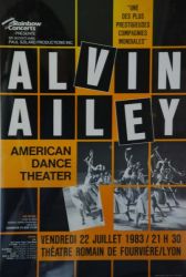 Théâtre Romain de Fourvière - Lyon
Vendredi 22 juillet 1983
Production Rainbow Concerts en accord avec Paul Szilard Productions Inc. Alvin Ailey à Lyon